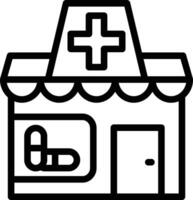 ícone de vetor de loja médica