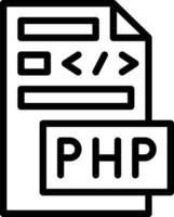 ícone de vetor de arquivo php