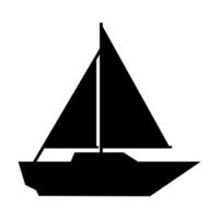 navio ícone ilustração vetorial cor preta. cor editável. silhueta negra. adequado para logotipos, ícones, vetor livre etc.