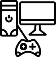 ícone de vetor de pc para jogos