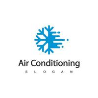 logotipo de ar condicionado, conceito de logotipo hvac vetor