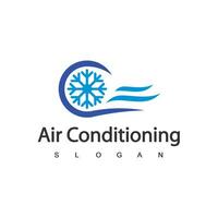 logotipo de ar condicionado, conceito de logotipo hvac vetor