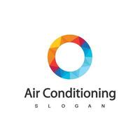 logotipo de ar condicionado, conceito de logotipo hvac vetor