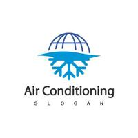 logotipo de ar condicionado, conceito de logotipo hvac vetor