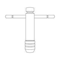 mão desenhado crianças desenhando desenho animado vetor ilustração toque chave inglesa ícone isolado em branco fundo