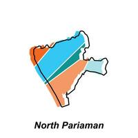 mapa cidade do norte pariaman mundo mapa internacional vetor modelo com contorno, gráfico esboço estilo isolado em branco fundo