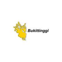 Bukittinggi mapa. vetor mapa do Indonésia país colorida projeto, ilustração Projeto modelo em branco fundo