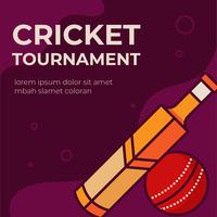 Cartaz de torneio de críquete vetor