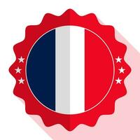 França qualidade emblema, rótulo, sinal, botão. vetor ilustração.