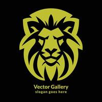 dourado cor leão cabeça logotipo Projeto vetor