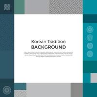 banner de fundo de padrão tradicional coreano vetor