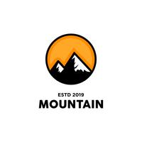 Inspiração de Design de logotipo de montanha vetor