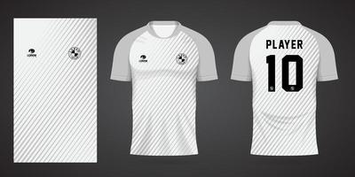 modelo de camisa branca de esportes para design de camisa de uniforme de futebol vetor