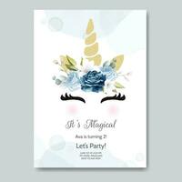 modelo de cartão de convite de casamento linda guirlanda floral vetor