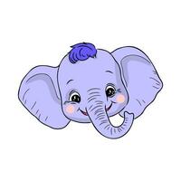 desenho animado elefante esboço vetor