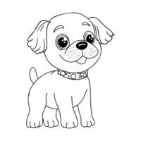 desenho animado cachorro esboço vetor