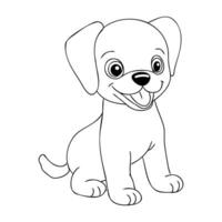 desenho animado cachorro esboço vetor