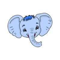 desenho animado elefante esboço vetor