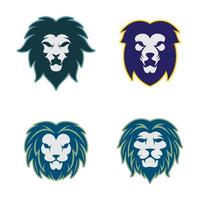 ilustração das imagens do logotipo da cabeça do leão vetor