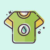 ícone camiseta mancha. relacionado para lavanderia símbolo. mbe estilo. simples Projeto editável. simples ilustração vetor