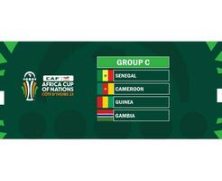 pode marfim costa copo 2023 grupo c bandeiras países africano copo do nações futebol Projeto vetor