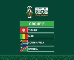 pode marfim costa copo 2023 grupo e bandeiras países africano copo do nações futebol Projeto vetor