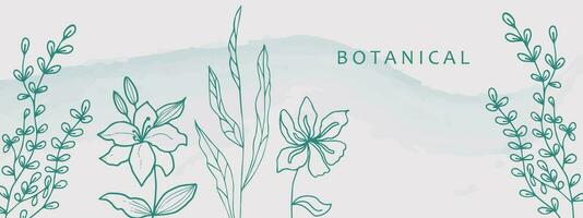 botânico abstrato fundo com floral Projeto. vetor