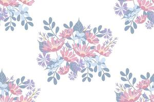 floral desatado padronizar fundo flor motivos pastel cor vetor ilustração