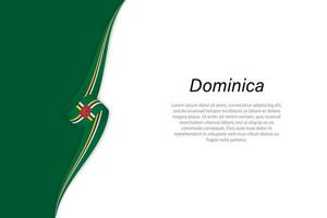 onda bandeira do dominica com copyspace fundo. vetor