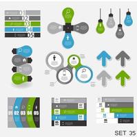 coleção de modelos de infográfico para negócios vetor illustra