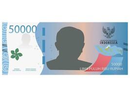 ilustração do indonésio rupia, 50. mil rupia vetor