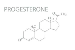 progesterona molecular esquelético químico Fórmula vetor