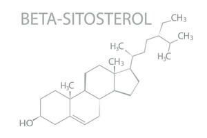 beta-sitosterol molecular esquelético químico Fórmula vetor