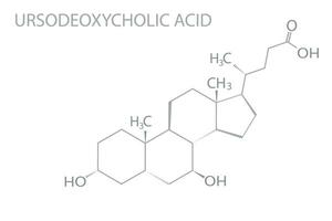 ursodeoxicólico ácido molecular esquelético químico Fórmula vetor