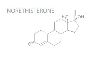 noretisterona molecular esquelético químico Fórmula vetor