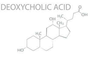 desoxicólico ácido molecular esquelético químico Fórmula vetor