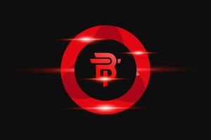 bt vermelho logotipo Projeto. vetor logotipo Projeto para negócios.