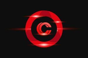cc vermelho logotipo Projeto. vetor logotipo Projeto para negócios.