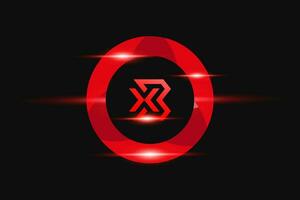 bx vermelho logotipo Projeto. vetor logotipo Projeto para negócios.