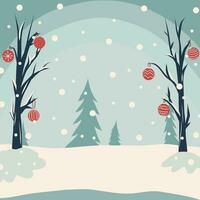 alegre Natal e feliz Novo ano ilustração do Lugar, colocar para texto. inverno feriado composição cumprimento cartão bandeira poster dentro suave pastel cores vetor