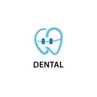 solteiro linha dental vetor logotipo, adequado para negócios, rede, clínica etc.