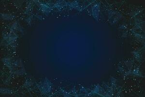 abstrato azul fundo. poligonal baixo poli estrutura de arame ilustração parece gostar estrelas dentro a fogo noite céu dentro espasmo ou vôo vidro cacos. digital rede, Internet Projeto vetor