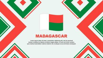 Madagáscar bandeira abstrato fundo Projeto modelo. Madagáscar independência dia bandeira papel de parede vetor ilustração. Madagáscar independência dia