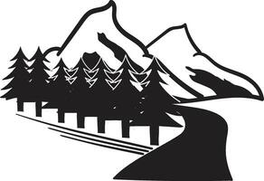 montanha logotipo modelo Projeto vetor ilustração