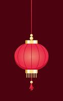 vermelho suspensão chinês lanterna, lunar Novo ano e meio do outono festival decoração gráfico. decorações para a chinês Novo ano. chinês lanterna festival. vetor