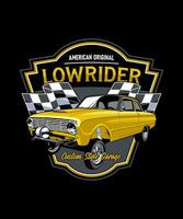 americano original lowrider retro Projeto vetor