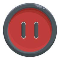 vermelho Preto botão ícone desenho animado vetor. camisa tecido vetor