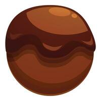 creme chocolate bola ícone desenho animado vetor. cacau sobremesa vetor