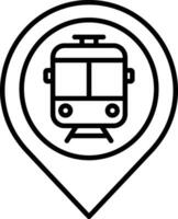 metro localização esboço vetor ilustração ícone