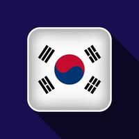 plano sul Coréia bandeira fundo vetor ilustração